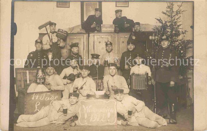 Bautzen Sachsen Soldaten an Weihnachten 1912