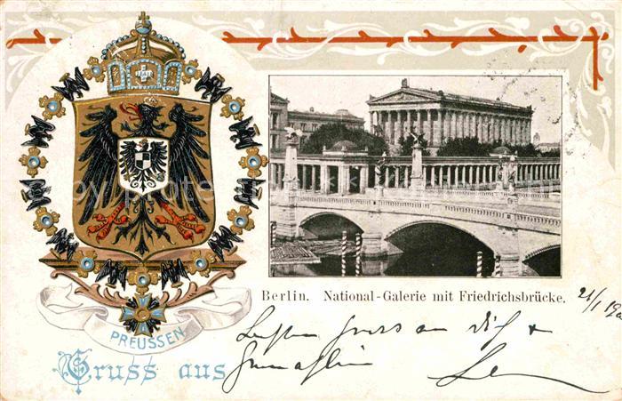 BERLIN CITY National Galerie mit Friedensbruecke