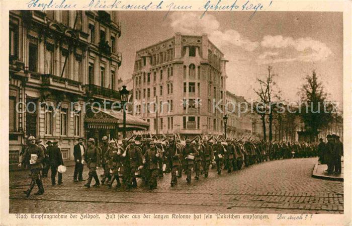 Muelhausen Elsass Nach dem Empfang der Feldpost