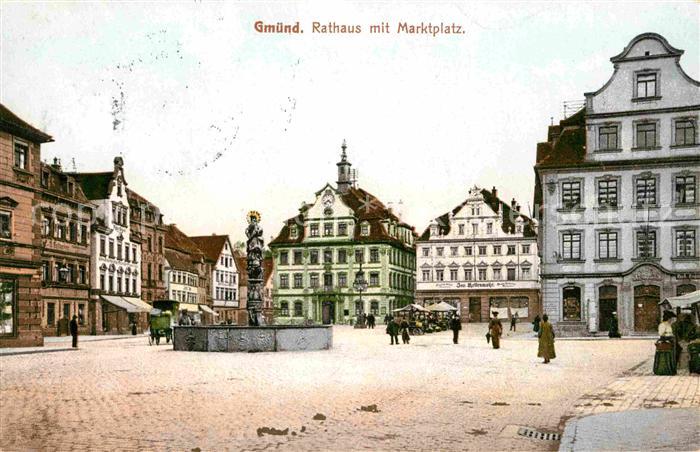 Gmuend Schwaebisch Rathaus Marktplatz