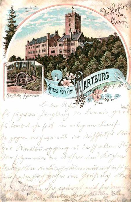 Eisenach Thueringen Wartburg von Osten