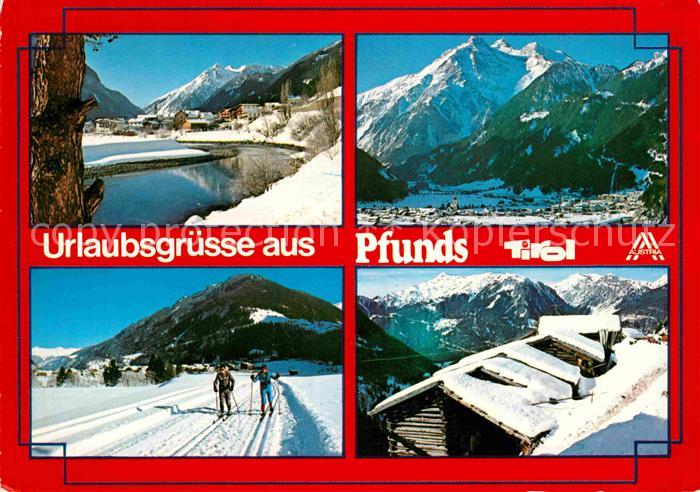 Pfunds Teilansichten Panorama Ski Langlaeufer