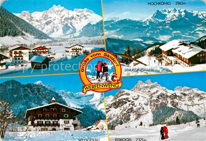 Werfenweng mit Hochkoenig Strussing Alm Wengfrau Eiskogel