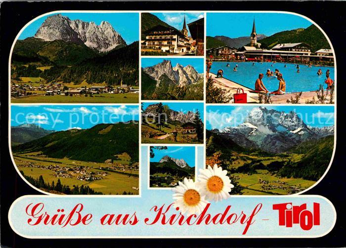Kirchdorf Tirol Panorama Wilder Kaiser Schwimmbad