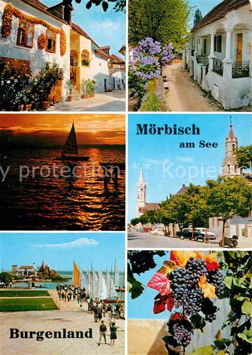 Moerbisch See Ortsmotive Neusiedlersee Saeulenhoefe Seehotel Seglerhafen