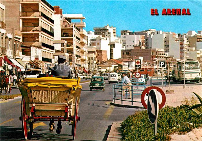 El Arenal Mallorca Strassenpartie Pferdekutsche