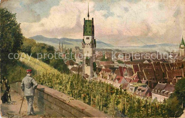 Hoffmann Heinrich Freiburg im Breisgau vom Schlossberg ge