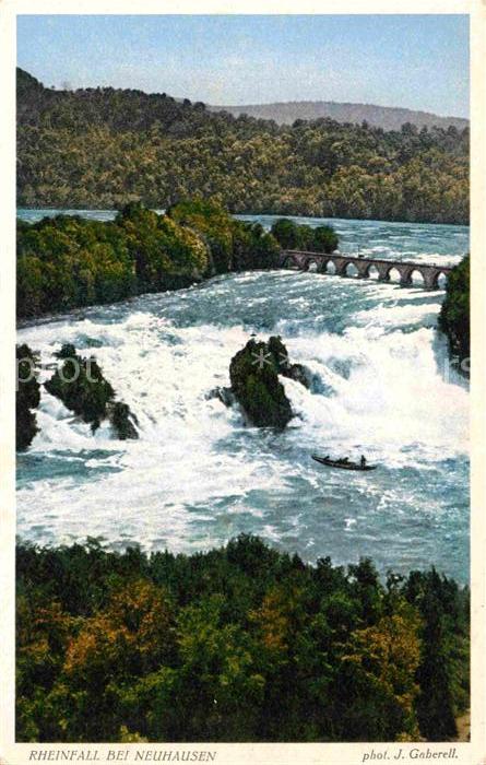 Foto Gaberell J. Nr. 10481 Rheinfall bei Neuhausen
