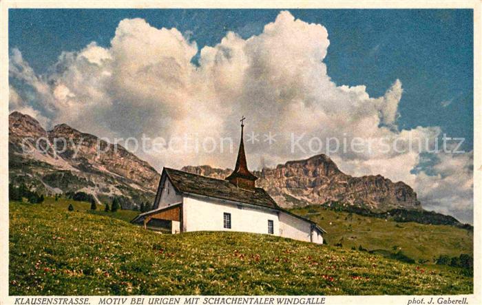 Foto Gaberell J. Nr. 13065 Klausenstrasse Urigen Schächental
