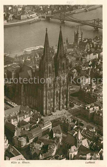 Foto Kratz Nr. 642 Köln Fliegeraufnahme