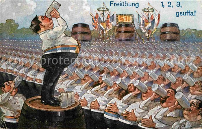 Bier Freiübung Humor