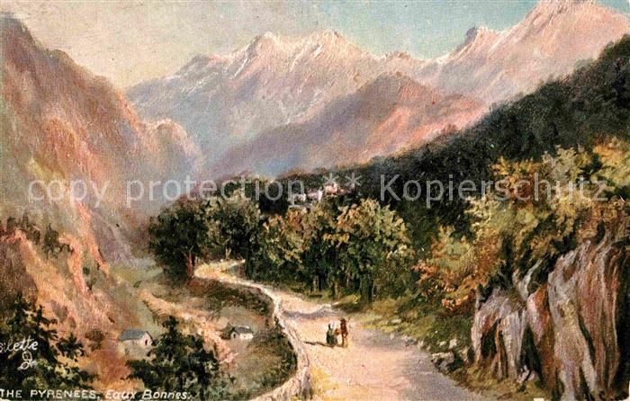 Verlag Tucks Oilette Nr. 7395 Pyrenees Eaux Bonnes