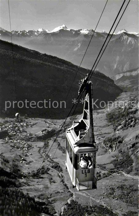 Seilbahn Leukerbad-Gemmipass Weisshorn Matterhorn Dt. Blanche