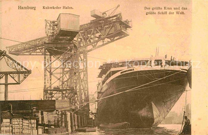 Schiffe Ships Navires Kran Hamburg Kuhwaerder Hafen