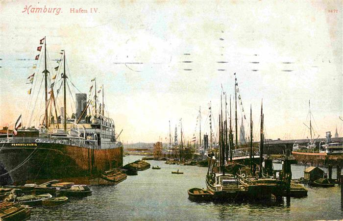 Dampfer Oceanliner Pennsylvania Hamburg Hafen