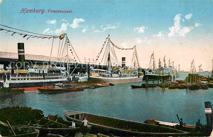 Dampfer Oceanliner Hamburg Petersenquai
