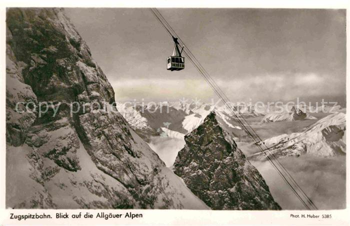 Foto Huber H. Nr. 5385 Seilbahn Zugspitzbahn Allgäuer Alp