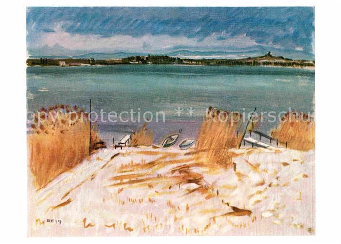 Kuenstlerkarte Max Boller Vor dem Scheesturm