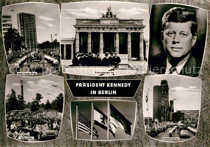 Politiker John F. Kennedy Berlin Ernst-Reuter-Platz Siegessaeule