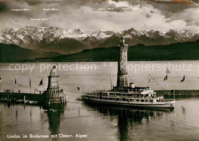 Motorschiffe Lindau Bodensee Alpen Österreich