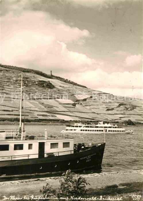 Foto Popp Nr. 2219 Rüdesheim Niederwald-Denkmal