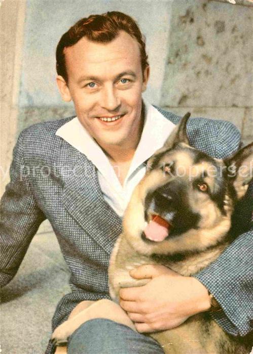 Schauspieler Claus Holm Schäferhund