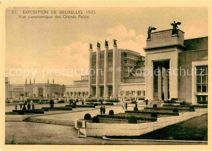 Exposition Internationale Bruxelles 1935 Vue panoramique des Grands Palais