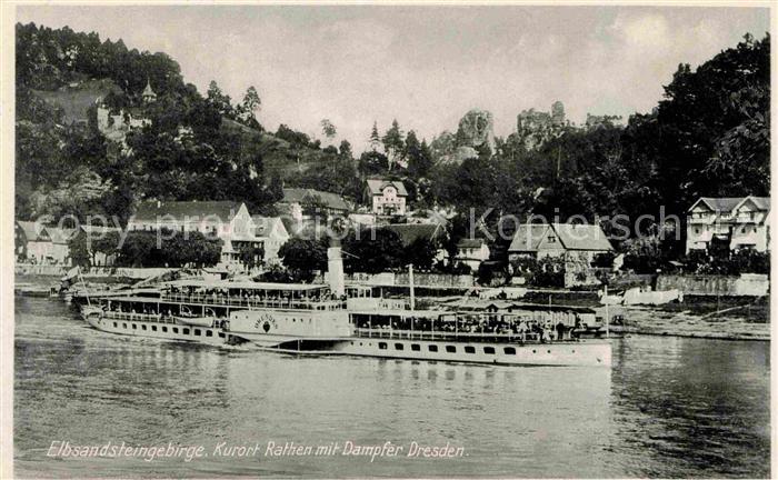 Dampfer Seitenrad Dresden Rathen Elbsandsteingebirge