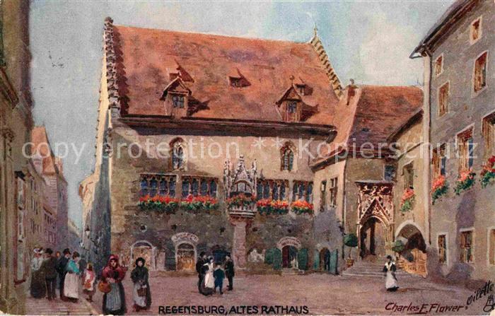 Verlag Tucks Oilette Nr. 711 Regensburg Altes Rathaus Charles E.
