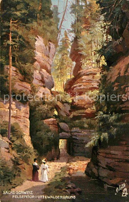 Verlag Tucks Oilette Nr. 659 Felsentor Uttewaldergrund Sächsisch