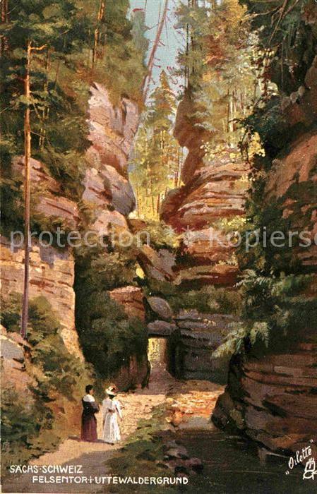 Verlag Tucks Oilette Nr. 659 Felsentor Uttewaldergrund Sächsisch