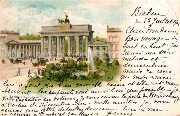 Brandenburgertor Berlin Litho