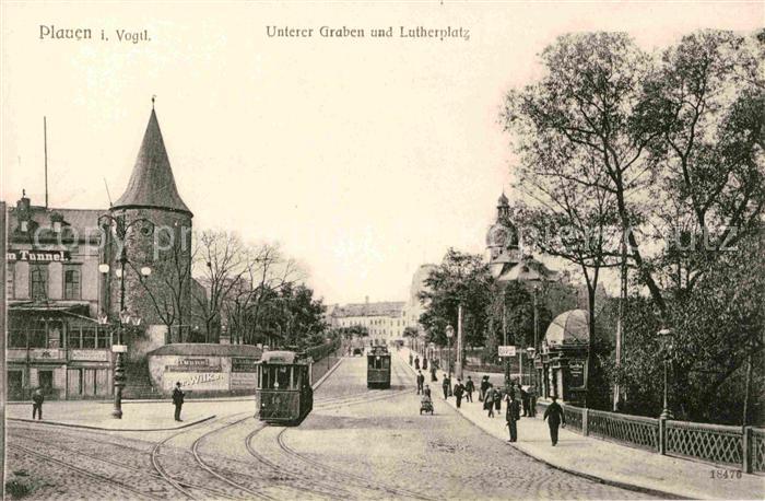 Strassenbahn Plauen Vogtland Unterer Graben Lutherpl