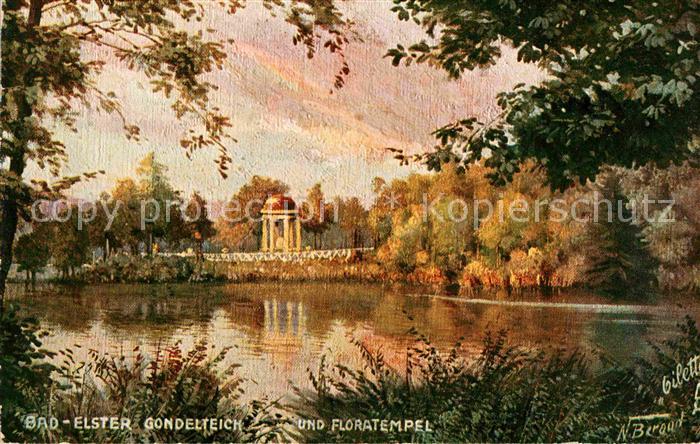 Verlag Tucks Oilette Nr. 735 Bad Elster Gondelteich Floratempel
