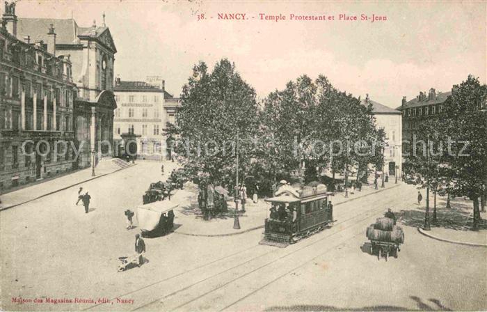 Strassenbahn Nancy Temple Protestant Place St.-Jean
