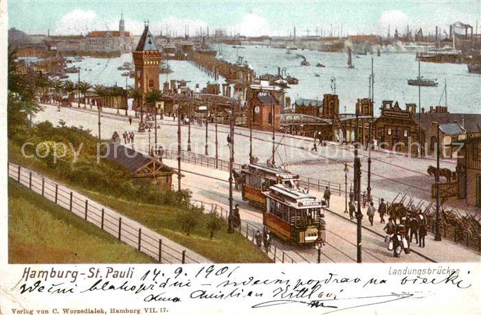 Strassenbahn Hamburg-St. Pauli Landungsbrücken