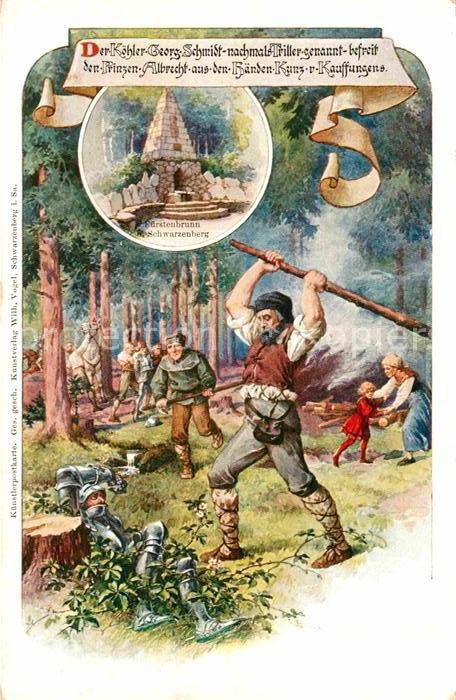 Sagen Maerchen Fuerstenbrunn Schwarzenberg Befreiung Prinz Albrecht Koehler Geor