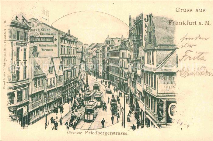 Strassenbahn Frankfurt am Main Grosse Friedbergerstrasse