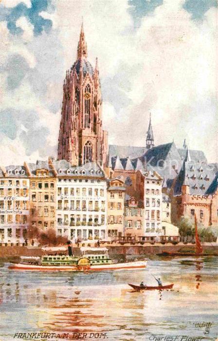 Verlag Tucks Oilette Nr. 617 B Frankfurt am Main Dom Charles E. Flower