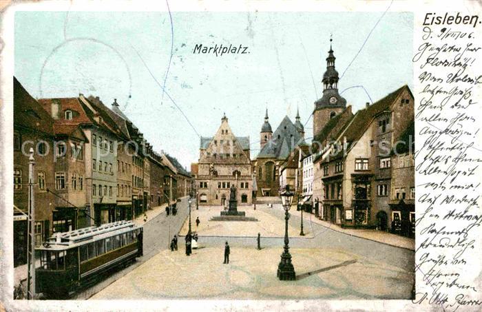 Strassenbahn Eisleben Marktplatz
