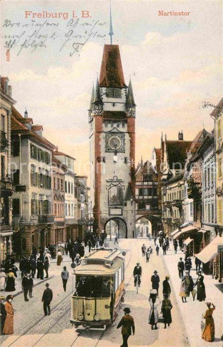 Strassenbahn Freiburg im Breisgau Martinstor