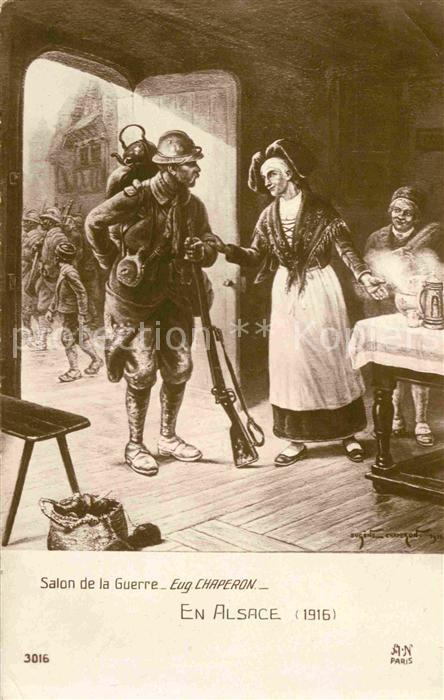 Verlag Noyer (AN Paris) Nr. 3016 En Alsace Eug. Chaperon Salon de la Guerre