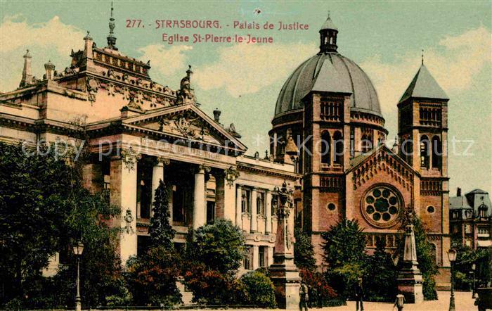 Strasbourg Alsace Palais de Justice Eglise St.-Pierre-le-