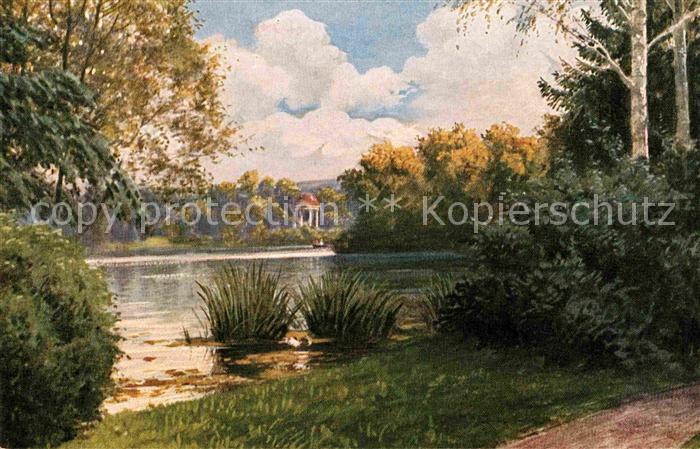 Verlag Wiedemann WIRO Nr. 3249 Bad Elster Partie am Gondelteich Floratempel