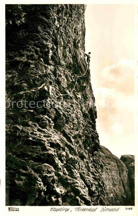 Foto Hahn Nr. 2186 Türkenkopf Südwand Kletterer