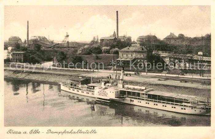 Dampfer Seitenrad Rathen Riesa Dampferhaltestelle