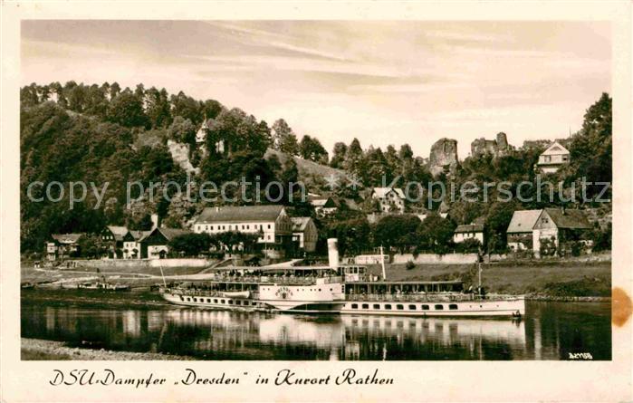 Dampfer Seitenrad Dresden Rathen