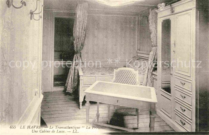 Schiffe Ships Navires Transatlantique La Provence Cabine de L
