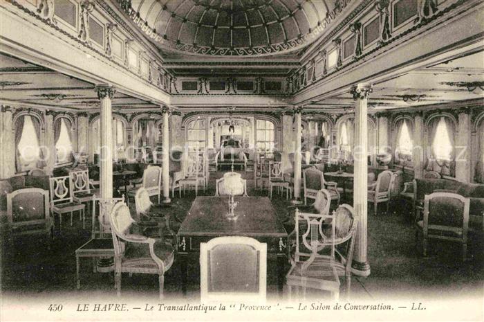 Schiffe Ships Navires Transatlantique La Provence Salon de Co