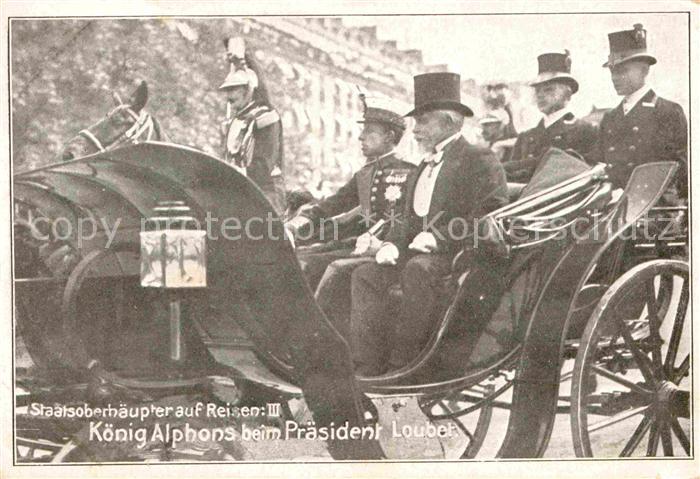 Adel Spanien Nobleza Espana Koenig Alphons XIII. Praesident Loubet Paris
